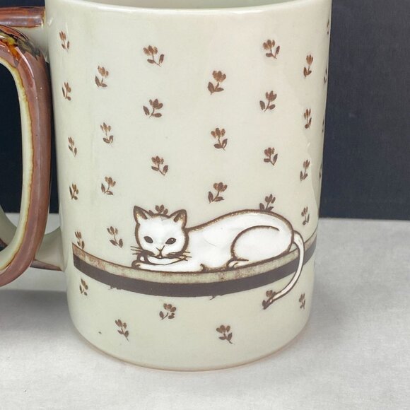 Vintage Otagiri Cat and Kitten Coffee Mugs Set of 2 - Picture 8 of 8